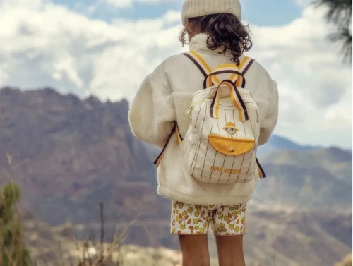 Mini Rodini offwhite owl emblem mini rygsæk